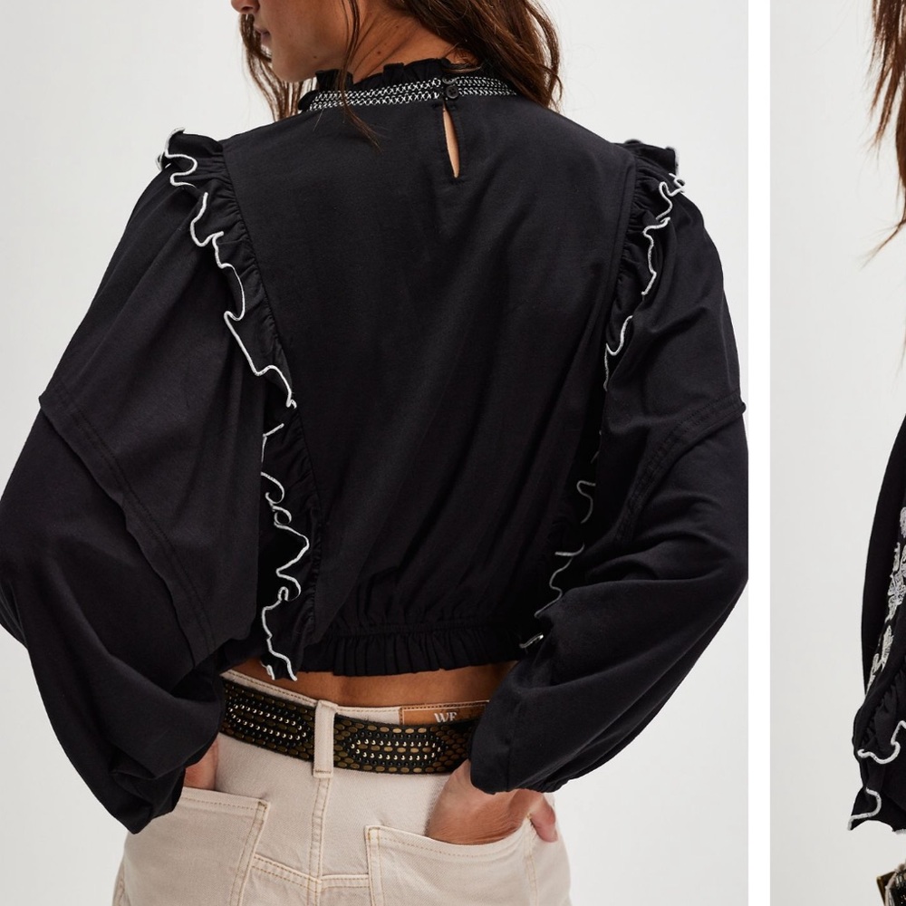 NWT Free People Embroider Me Top, XS - Picture 2 of 6